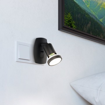 Eglo - LED-pistikvalgusti 1xGU10/4,5W/230V must