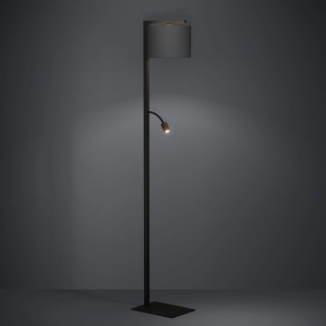 Eglo - LED Põrandalamp 1xE27/40W/230V + LED/3,8W 3000K must