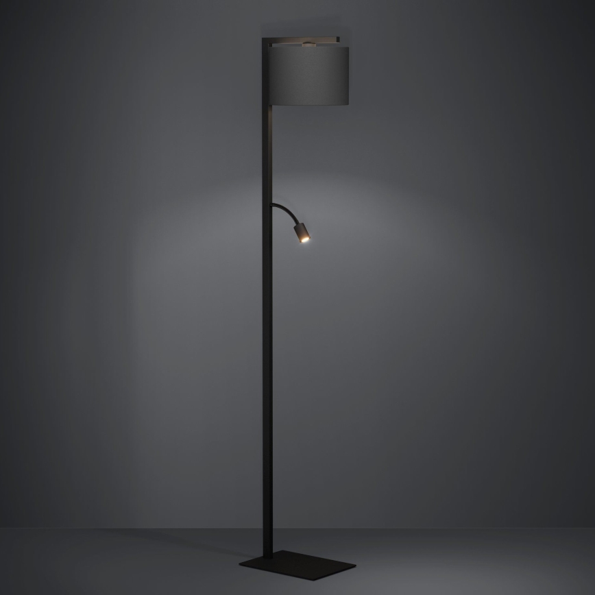 Eglo - LED Põrandalamp 1xE27/40W/230V + LED/3,8W 3000K must