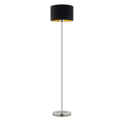 Eglo - LED  Põrandalamp TUNJA 1xE27/60W/230V matt kroom/must