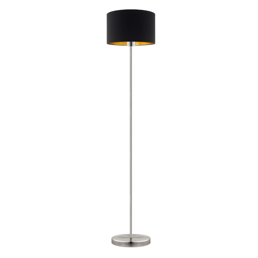 Eglo - LED  Põrandalamp TUNJA 1xE27/60W/230V matt kroom/must