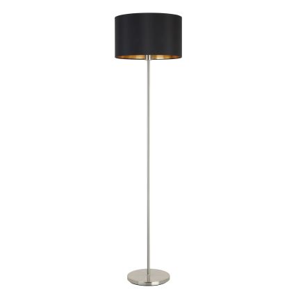 Eglo - LED  Põrandalamp TUNJA 1xE27/60W/230V matt kroom/must