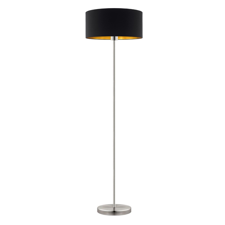 Eglo - LED Põrandalamp TUNJA 1xE27/60W/230V matt kroom/must