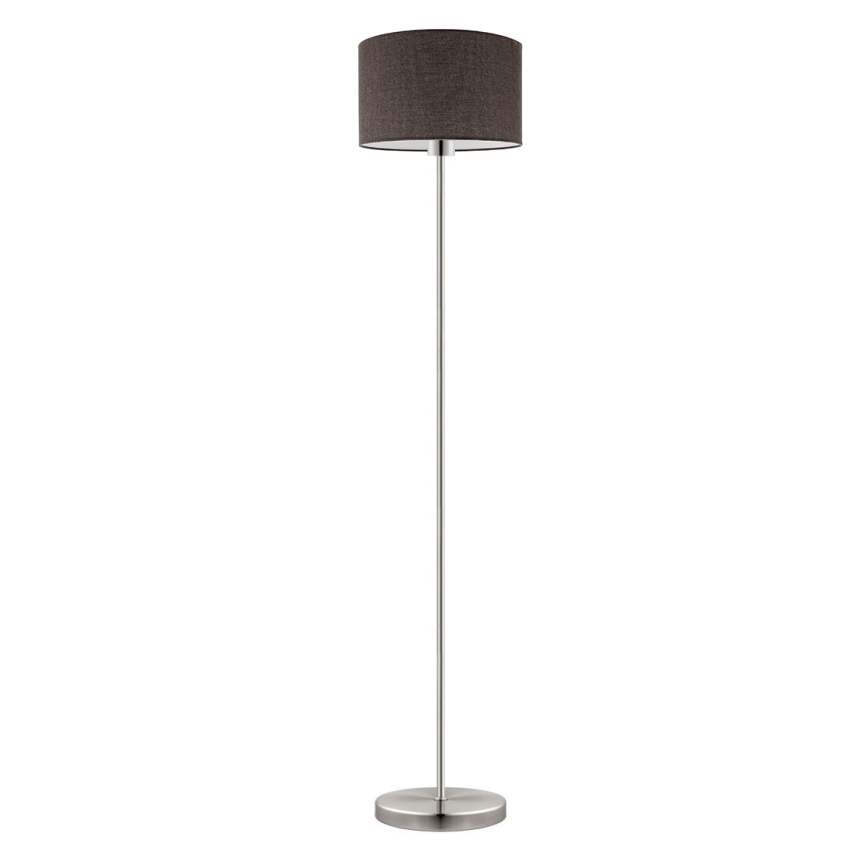 Eglo - LED  Põrandalamp TUNJA 1xE27/60W/230V matt kroom/pruun