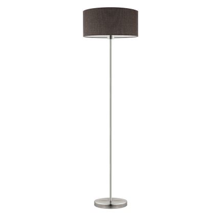 Eglo - LED  Põrandalamp TUNJA 1xE27/60W/230V matt kroom/pruun