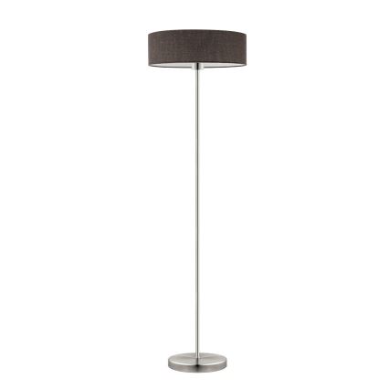 Eglo - LED  Põrandalamp TUNJA 1xE27/60W/230V matt kroom/pruun