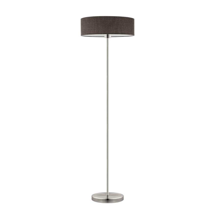 Eglo - LED  Põrandalamp TUNJA 1xE27/60W/230V matt kroom/pruun