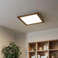 Eglo - LED RGB Hämardatav pinnale kinnitatav valguspaneel SALOBRENA-C WOOD LED/24W/230V 2700-6500K 49,5x49,5 cm pruun + kaugjuhtimispult