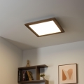 Eglo - LED RGB Hämardatav pinnale kinnitatav valguspaneel SALOBRENA-C WOOD LED/24W/230V 2700-6500K 49,5x49,5 cm tumepruun + kaugjuhtimispult