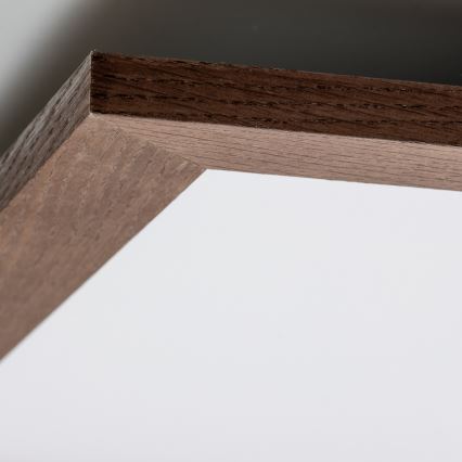 Eglo - LED RGB Hämardatav pinnale kinnitatav valguspaneel SALOBRENA-C WOOD LED/30,5W/230V 2700-6500K 64x64 cm tumepruun + kaugjuhtimispult