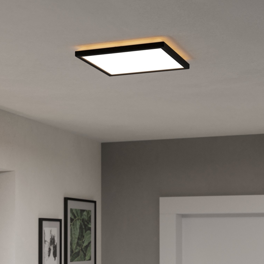 Eglo - LED RGBW Hämardatav laevalgusti vannituppa LED/13,4W/230V 2700-6500K 29x29 cm IP44 must