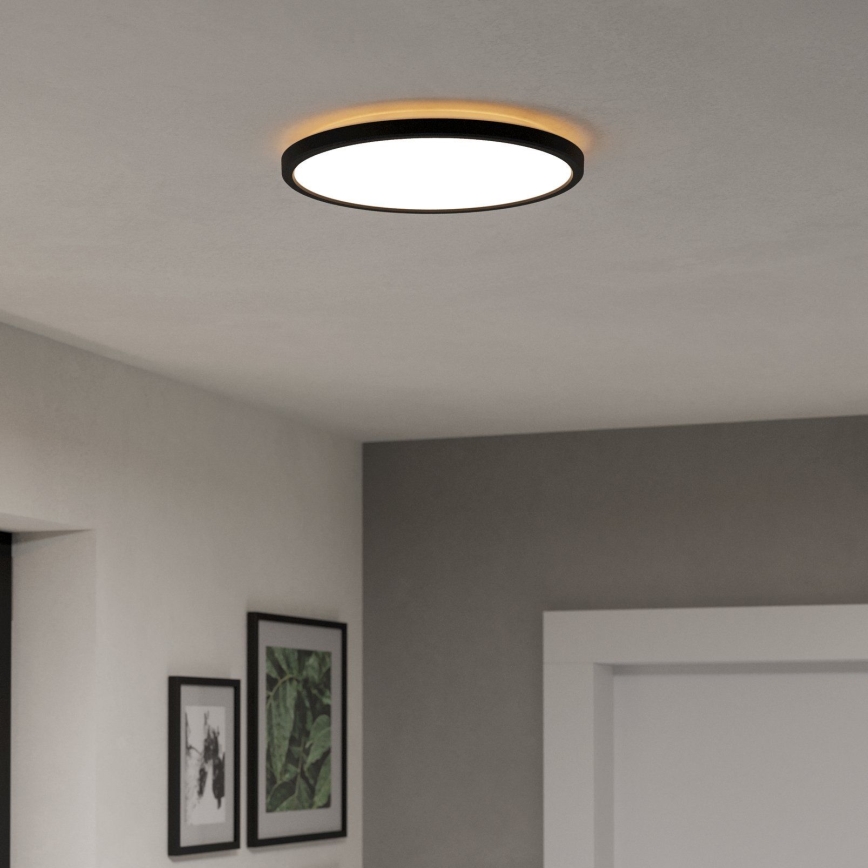 Eglo - LED RGBW Hämardatav laevalgusti vannituppa LED/13,9W/230V 2700-6500K d. 30 cm IP44 must ZigBee