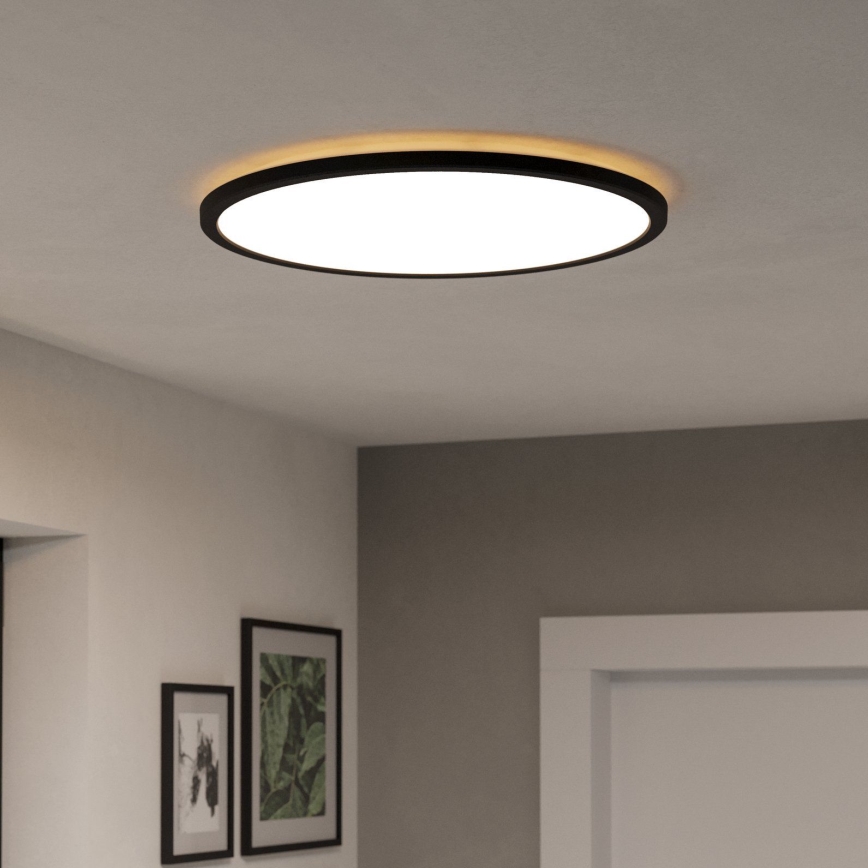 Eglo - LED RGBW Hämardatav laevalgusti vannituppa LED/16,8W/230V 2700-6500K d. 50 cm IP44 must ZigBee