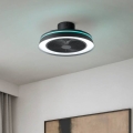Eglo - LED RGBW hämardatav laeventilaator 3xLED/8,5W/230V+LED/6W 2700-6500K läbimõõt 48 cm must + kaugjuhtimispult
