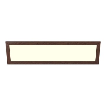 Eglo - LED RGBW Hämardatav pinnale kinnitatav/süvistatav panel SALOBRENA-C WOOD LED/34W/230V 2700-6500K 34x124 cm tumepruun + kaugjuhtimispult