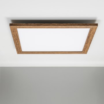 Eglo - LED RGBW Hämardatav pinnale kinnitatav valguspaneel SALOBRENA-C WOOD LED/30,5W/230V 2700-6500K 64x64 cm pruun + kaugjuhtimispult