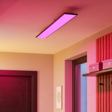 Eglo - LED RGBW hämardatav pinnale paigaldatav paneel LED/28W/230V 2700-6500K 120x15 cm must