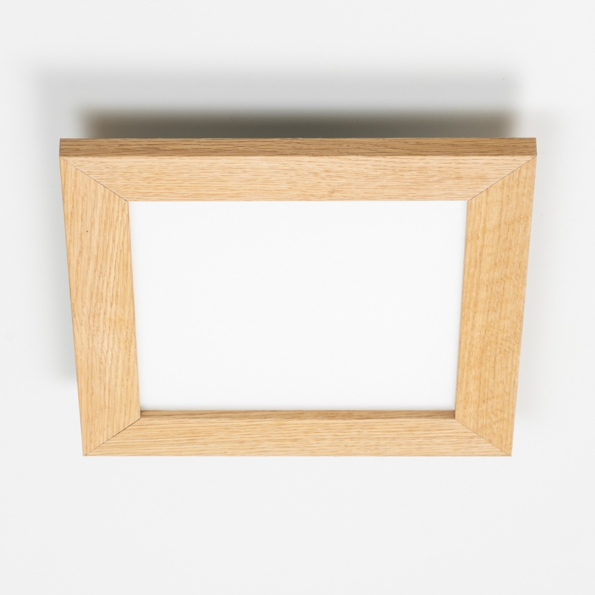 Eglo - LED RGBW hämardatav pinnale paigaldatav paneel SALOBRENA-C WOOD LED/16W/230V 2700-6500K 34x34 cm pruun + kaugjuhtimispult