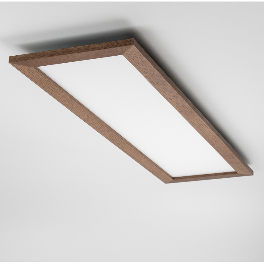 Eglo - LED RGBW hämardatav pinnapealne paneel SALOBRENA-C WOOD LED/34W/230V 2700-6500K 34x124 cm tumepruun + kaugjuhtimispult