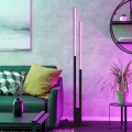 Eglo - LED RGBW Hämardatav põrandalamp 2xLED/16W/230V must ZigBee