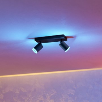 Eglo - LED RGBW hämardatav punktvalgusti 2xLED/3,7W/230V 2700-6500K must