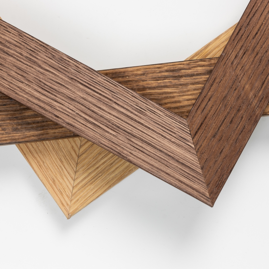 Eglo - LED RGBW Hämardatav pinnale kinnitatav valguspaneel SALOBRENA-C WOOD LED/21W/230V 2700-6500K 49,5x49,5 cm pruun + kaugjuhtimispult