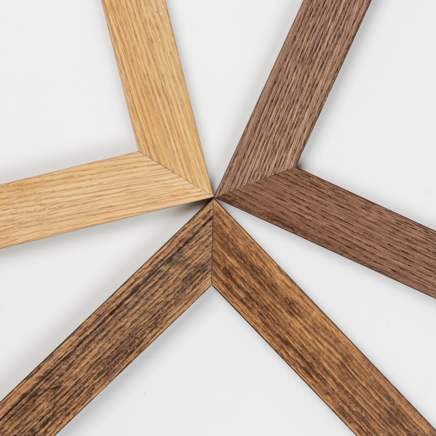 Eglo - LED RGBW Hämardatav pinnale kinnitatav valguspaneel SALOBRENA-C WOOD LED/21W/230V 2700-6500K 49,5x49,5 cm pruun + kaugjuhtimispult