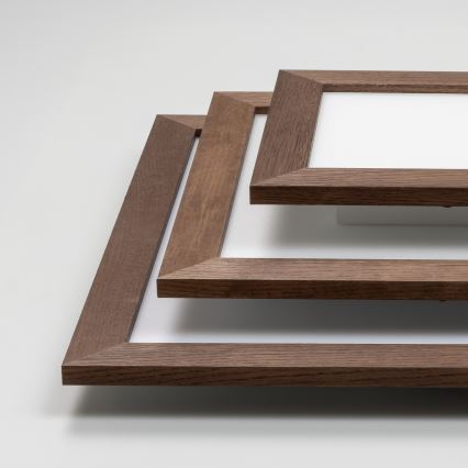 Eglo - LED RGBW Hämardatav pinnale kinnitatav valguspaneel SALOBRENA-C WOOD LED/21W/230V 2700-6500K 49,5x49,5 cm tumepruun + kaugjuhtimispult