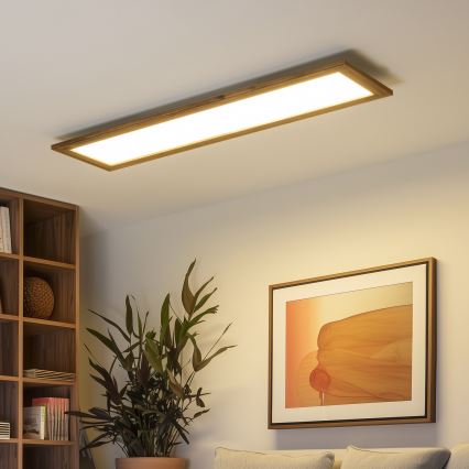 Eglo - LED RGBW Hämardatav valguspaneel SALOBRENA-C WOOD LED/31W/230V 2700-6500K 34x124 cm pruun + kaugjuhtimispult