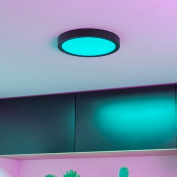 Eglo - LED RGBW hämardatav vannitoa laelamp LED/11,2W/230V 2700-6500K läbimõõt 21,1cm IP44 must