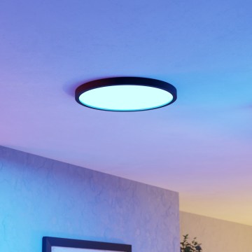 Eglo - LED RGBW hämardatav vannitoa laelamp LED/17,5W/230V 2700-6500K läbimõõt 38,9 cm IP44 must