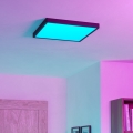 Eglo - LED RGBW hämardatav vannitoa laelamp LED/17,8W/230V 2700-6500K 39x39 cm IP44 must