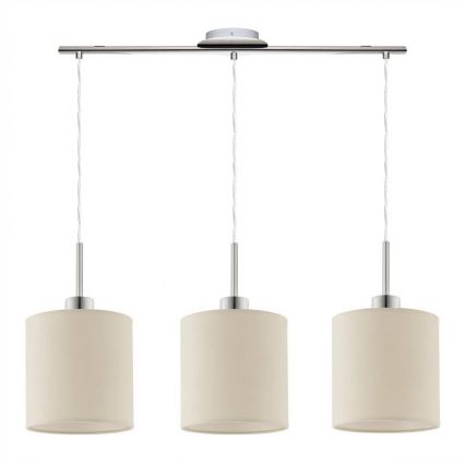 Eglo - LED rippvalgusti juhtmel TUNJA 3xE27/60W/230V kreemjas