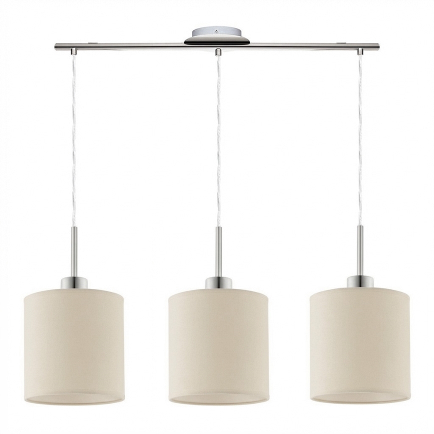 Eglo - LED rippvalgusti juhtmel TUNJA 3xE27/60W/230V kreemjas
