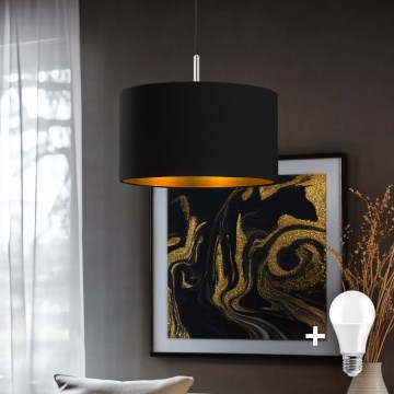 Eglo - LED rippvalgusti kaabliga TUNJA 1xE27/60W/230V must