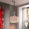 Eglo - LED-rippvalgusti kaabliga TUNJA 1xE27/60W/230V Ø 20 cm beež/must