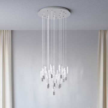 Eglo - LED rippvalgusti kaablil 15xLED/2,6W/230V 2200/3000/4000K läikiv kroom