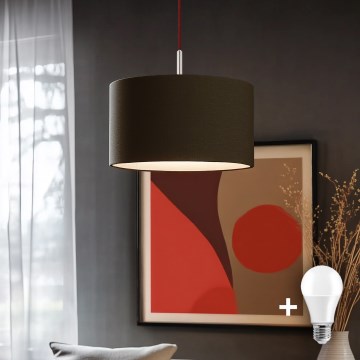 Eglo - LED  rippvalgusti kaablil TUNJA 1xE27/60W/230V pruun