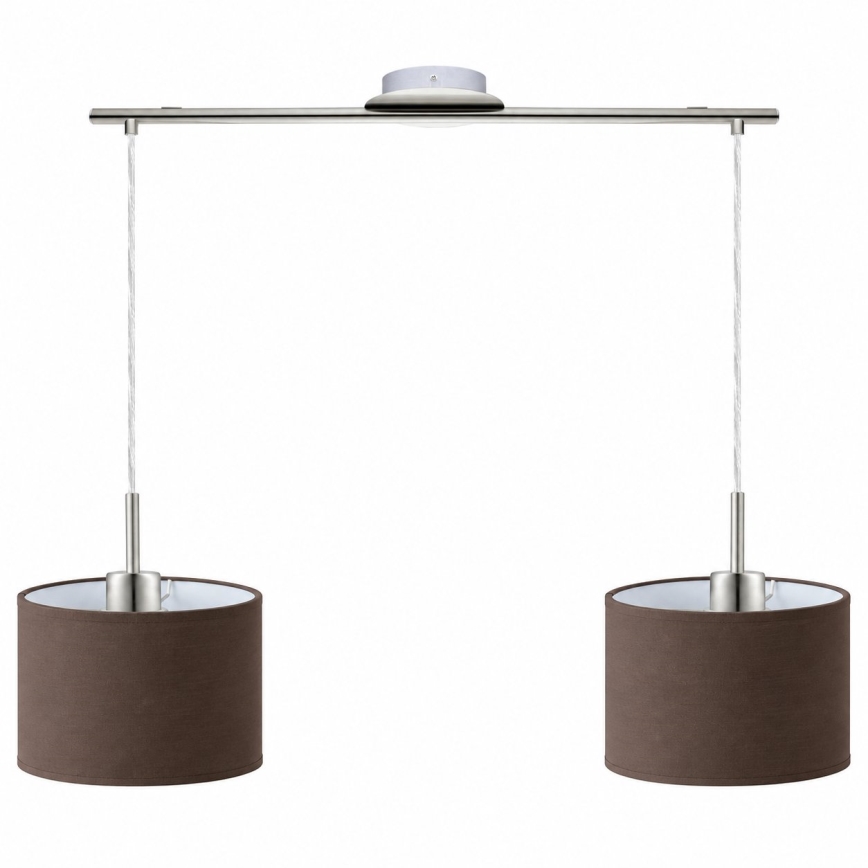 Eglo - LED rippvalgusti kaablil TUNJA 2xE27/60W/230V mattkroom/pruun