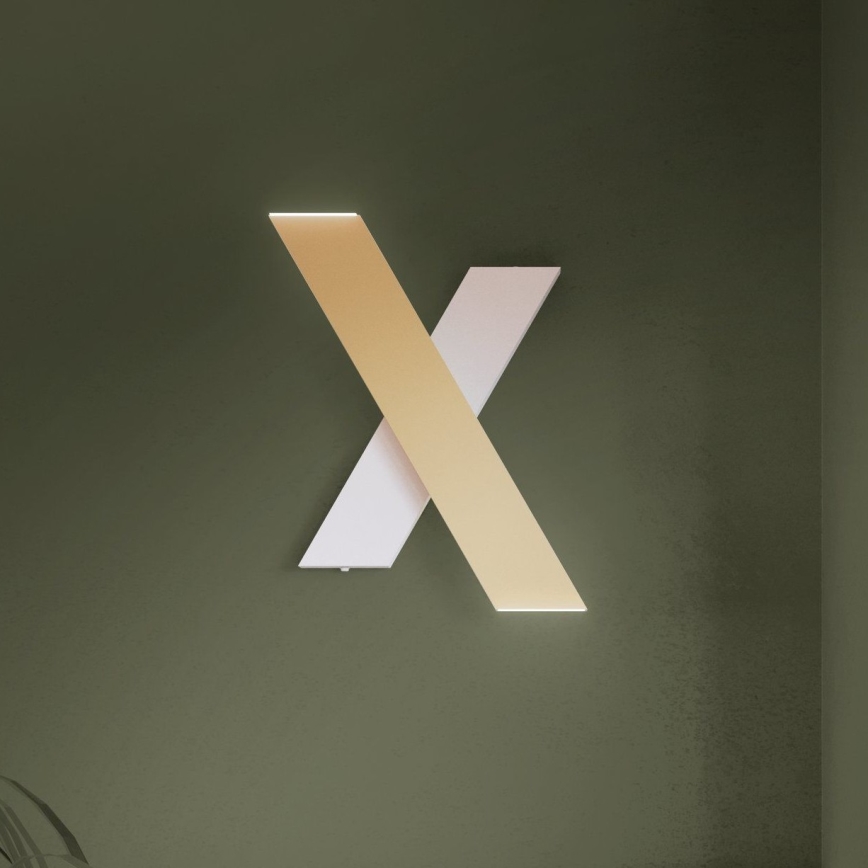 Eglo - LED Seinavalgusti 2xLED/5W/230V 3000K kuldne/valge