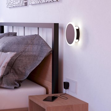 Eglo - LED Seinavalgusti LED/12W/230V 3000K d. 17 cm must