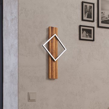 Eglo - LED seinavalgusti LED/13W/230V must/pruun