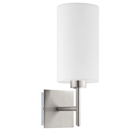 Eglo - LED Seinavalgusti TUNJA 1xE27/60W/230V matt kroom/valge