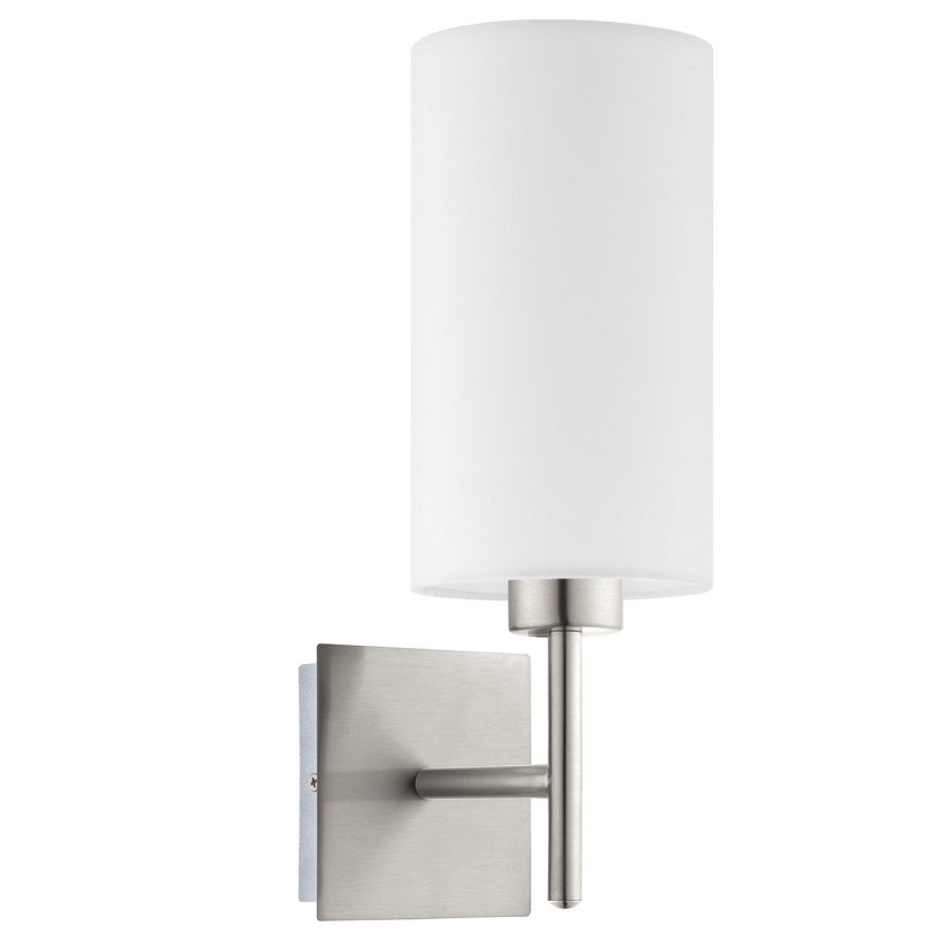 Eglo - LED Seinavalgusti TUNJA 1xE27/60W/230V matt kroom/valge