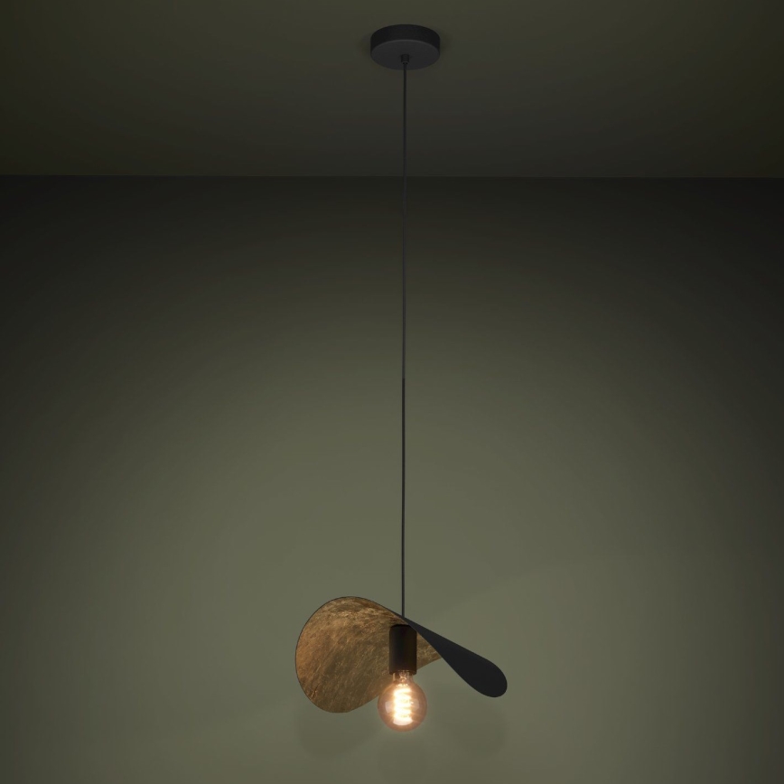 Eglo - Lühter 1xE27/40W/230V 41 cm must/kuldne