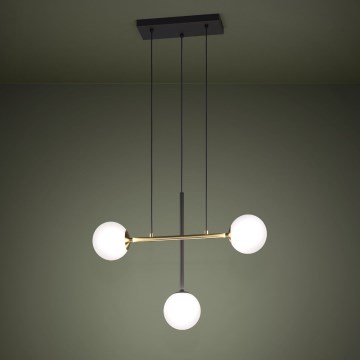 Eglo - Lühter 3xE14/40W/230V kuldne/must