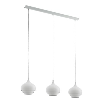Eglo - Lühter 3xE27/60W/230V valge