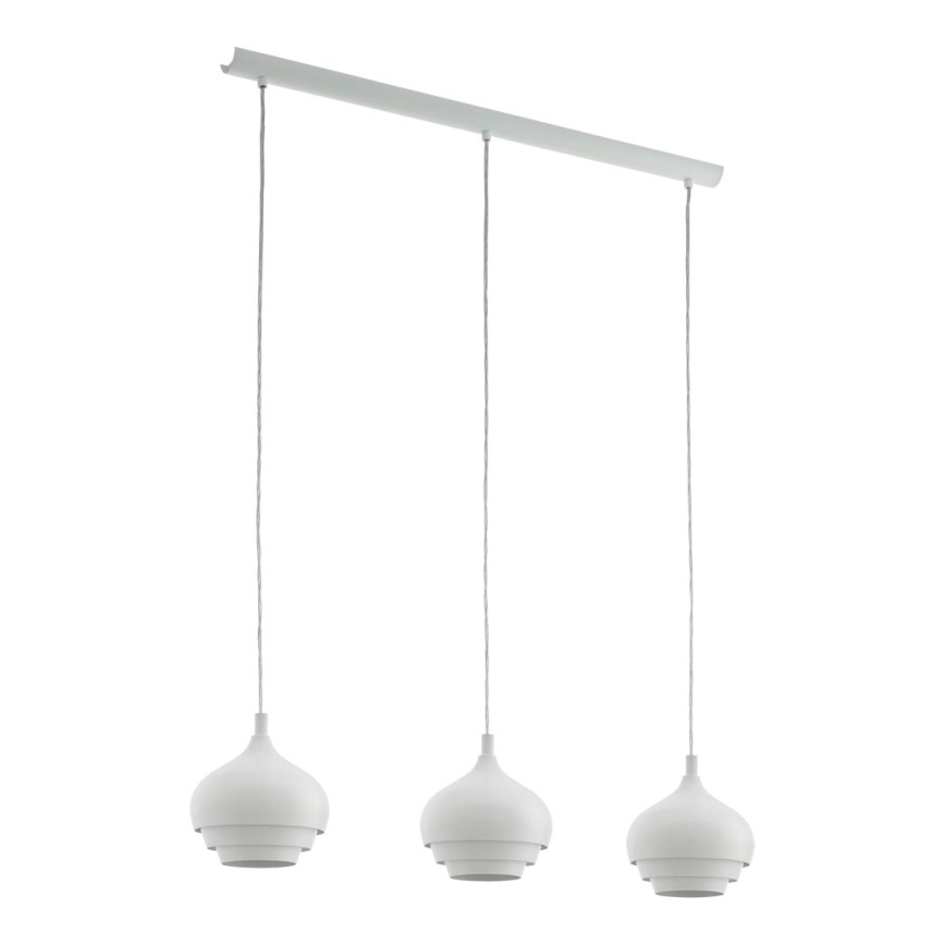 Eglo - Lühter 3xE27/60W/230V valge