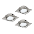 Eglo - PINEDA, 3-osaline komplekt sisseehitatavaid LED-laevalgusteid, LED/4,9W/230V