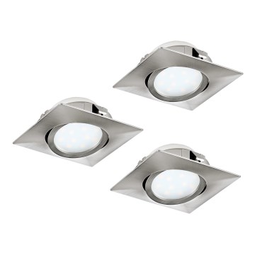 Eglo - PINEDA, 3-osaline komplekt sisseehitatavaid LED-laevalgusteid, LED/4,9W/230V